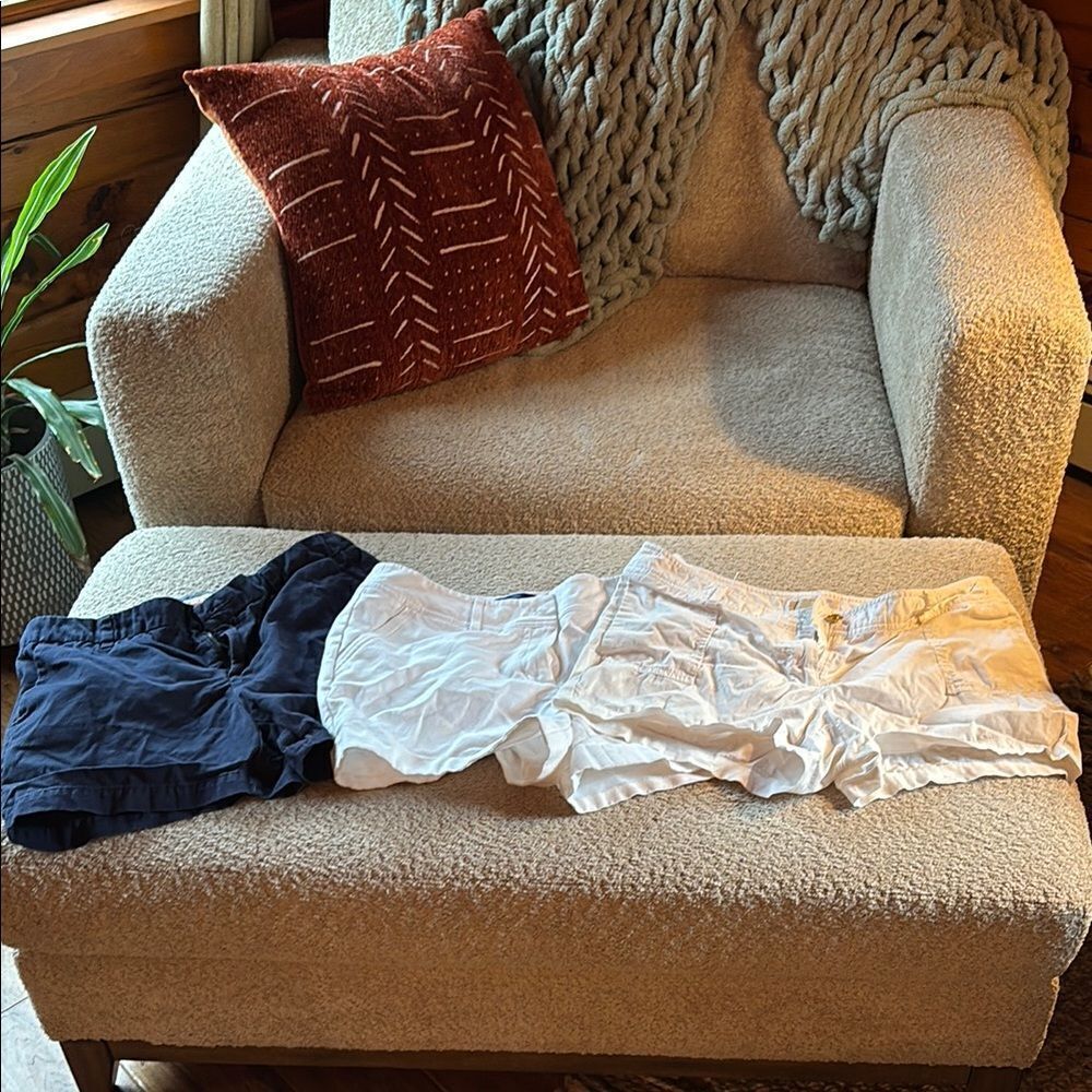 Navy and White Shorts Set